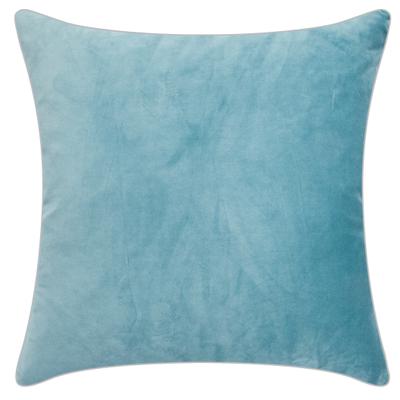 Dekokissen PAD "Elegance", blau (aqua, unifarben), B:50cm L:50cm, Polyester, Dekokissen_Sitzkissen_Kissenhüllen, Design als Basic, aus Samt, elegante Optik, in verschiedenen Größen