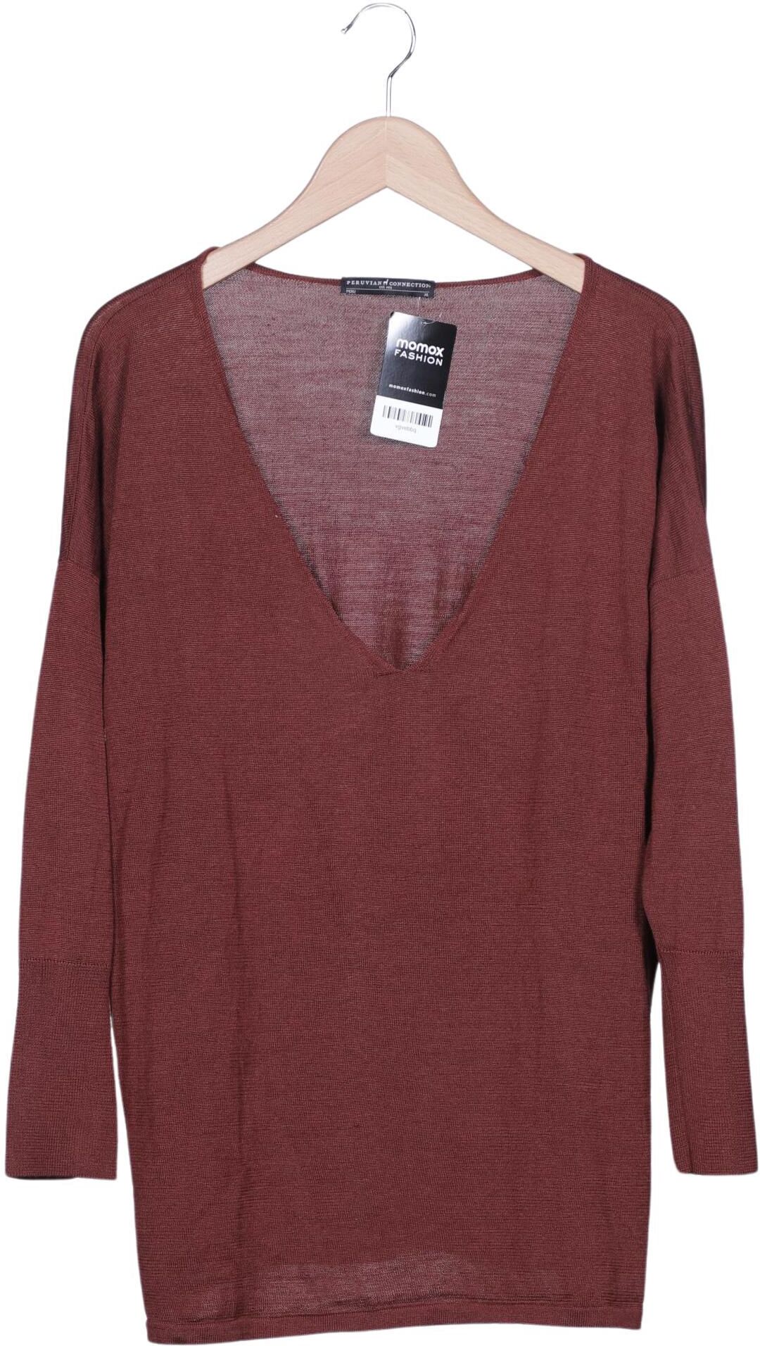 Peruvian Connection Damen Pullover, Bordeaux, Gr. XL, Seide / Wolle - Second Hand