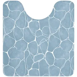 WC-VORLEGER Organisch - Muster - Blau Toilettenvorleger 55x60 cm