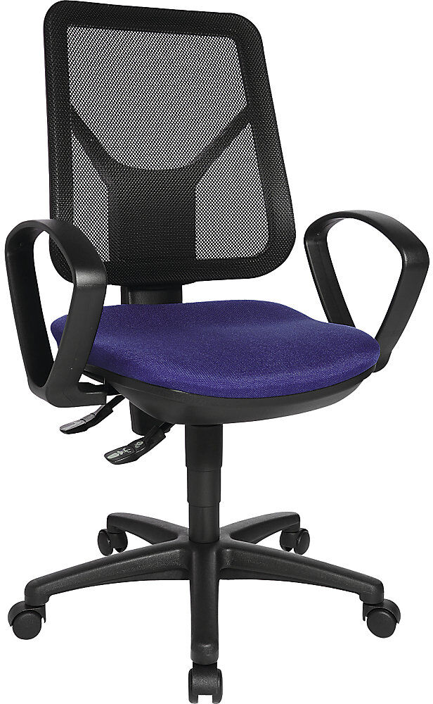 Topstar Bürostuhl, Netz-Rückenlehne, royalblau