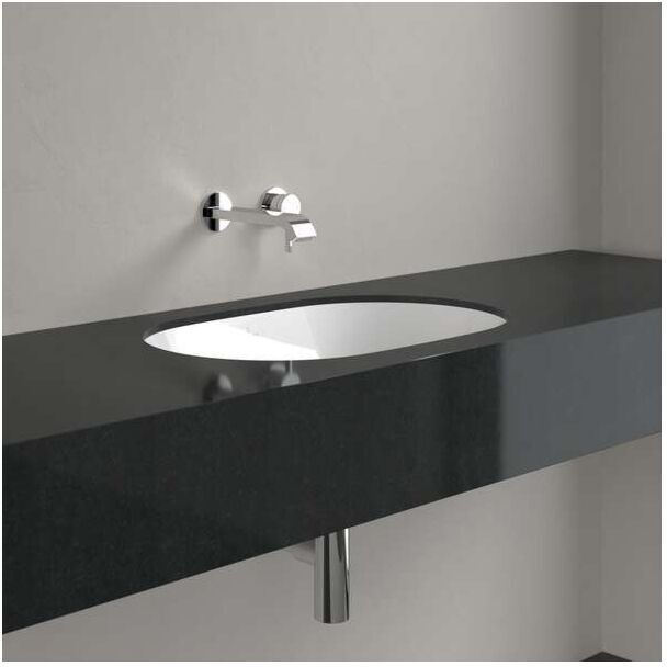 Villeroy und Boch Architectura Unterbauwaschbecken 5A7661R1 570 x 375 x 175 mm, Weiß Alpin CeramicPlus, ohne Überlauf, Außenseite nicht glasiert