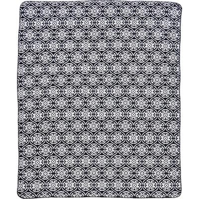 Wohndecke DONE. "Florenz", schwarz (schwarz, weiß), B:150cm L:200cm, Baumwolle, Wohndecken, Wohndecke, Wohndecke mit einfassender Ziernaht, Kuscheldecke