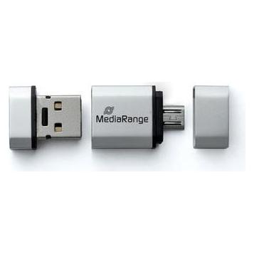 MediaRange USB Nano-Speicherstick mit Micro USB-Adapter (8 GB, Micro USB-A, USB-A) (MR930)