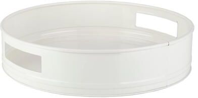 Towle Living White Iron Round Tray, 12.5 Inch