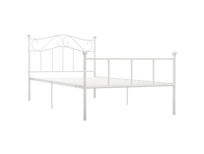 SALE 2026 Cadre de lit - 1 personnes - Structure de lit - 208x97 5x95cm - blanc métal 90x200cm 12.4 Kg 280628