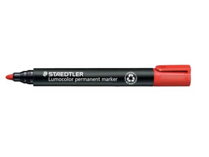 STAEDTLER Lumocolor 352 permanente markeerstiften – rood, 10 stuks, 2,0 mm