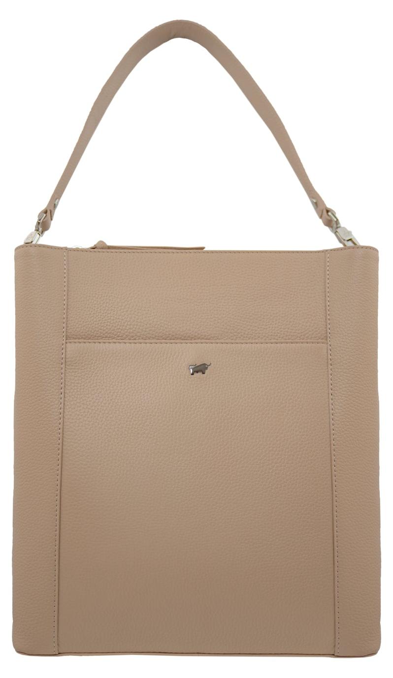 Handtasche HANNA Tote Bag beige Damen - Leder