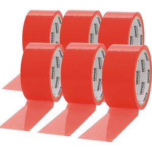Office-Products Packband PP, rot, 48mm x 46m, 6 Rollen