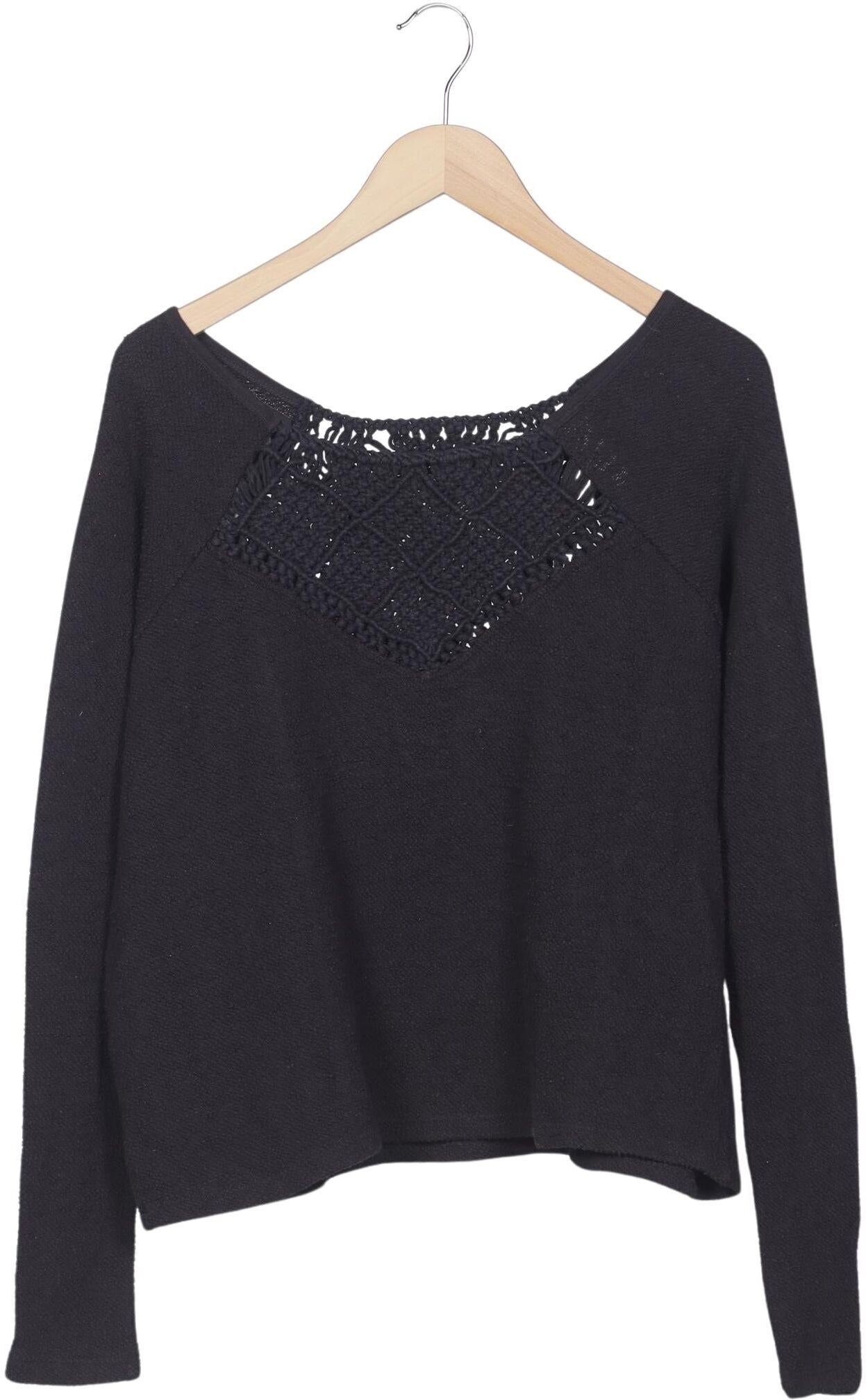 Leon & Harper Damen Pullover, Schwarz, Gr. S, Baumwolle - Second Hand