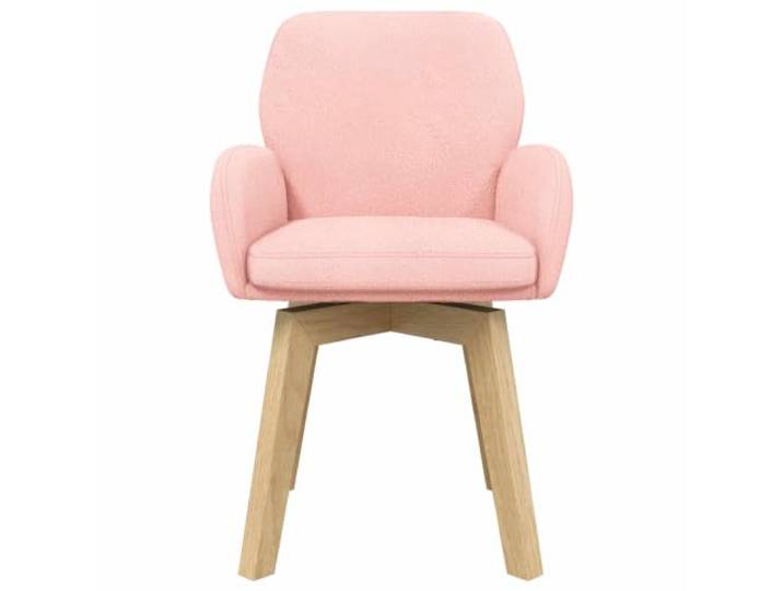 KTHLBRH Drehbare Esszimmerstühle, 6 Stück, Rosa Basis 360°, gepolsterte Armlehnen, Gestell aus Metall und Holz, leicht zu reinigen