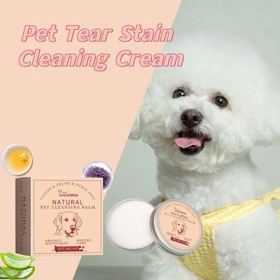 Happy Pet Pantry Gentle Pet Tear Stain Remover Cream For Dogs & Cats Eye Stain Cleaning Balm Gentle Pet Tear Stain Remover Cream For Dogs & Cats Eye Stain Cleaning Balm