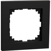 Rahmen einfach matt lackiert aus Thermoplast für Unterputzmontage, Schutzart IP20 schwarz (matt), Retail