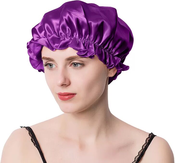 INF Schlafhaube aus 100 % Seide L Violett