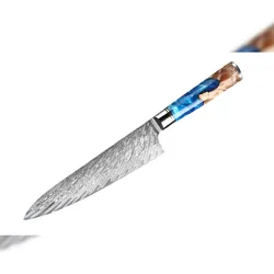 Muxel C-Color-8 Inch Kochmesser extra scharf mit unikatem Holzgriff Das Allzweckmesser in der Küche