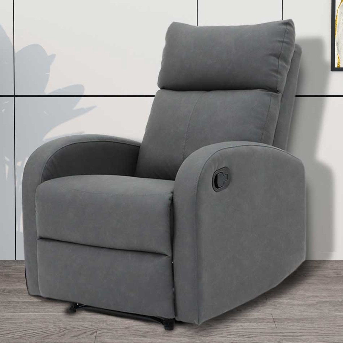 Relax fauteuil Scotland manueel verstelbaar PU Zwart