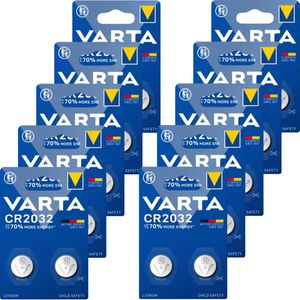 Varta Knopfzelle CR2032, 230 mAh, Lithium, 20 Stück