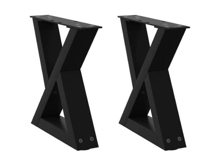 KTHLBRH Tischbeine Kaffee 2 Stück schwarz 40 x (30-31,3) cm Stahl Pulverbeschichteter Stahl, Nivellierfüße, Schrauben im Lieferumfang enthalten, einfache Montage, Verwendung des Couchtischs