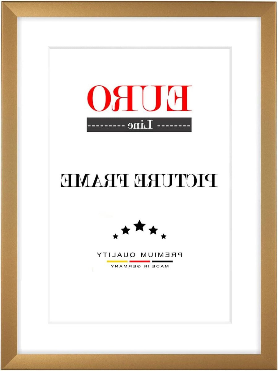 Gouden MDF fotolijst wandlijst op maat gemaakt 51 x 25 cm