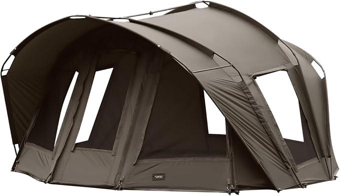 Fort Knox Air 4 Personen Karpfenzelt Dome Innenhöhe 1.8m Zelt Anglerzelt Angelzelt Bivvy inkl. Gummihammer I extrem temperaturstabil