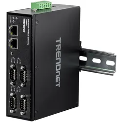 Trendnet TI-M42 - Gateway - industriell - 4 Anschlüsse, Router, Schwarz