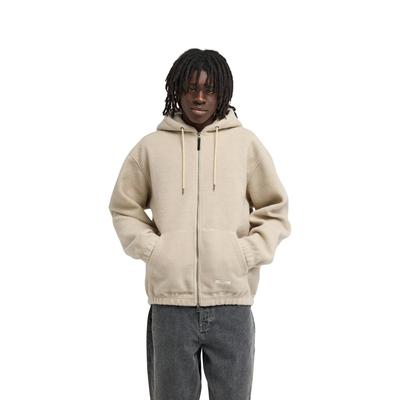 Fleecejacke ELEMENT "Sefton", Herren, Gr. M, beige (oatmeal heather), Obermaterial: 100% Polyester., Jacken Fleecejacke