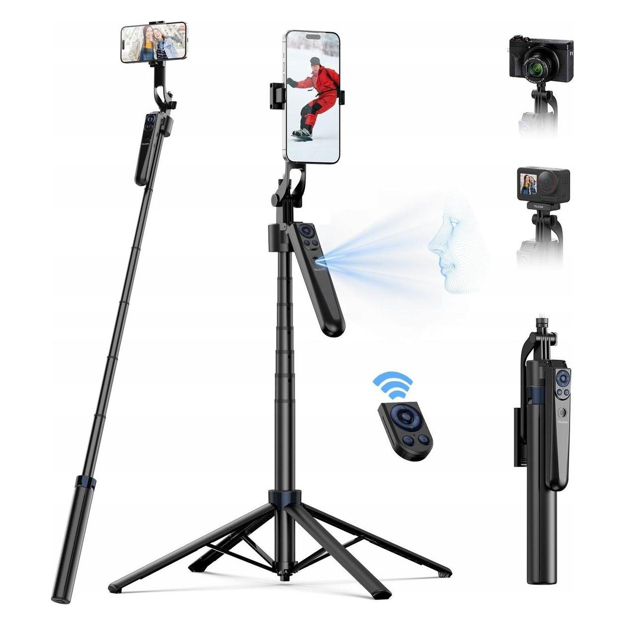 Telesin Intelligent Auto Tracking Tripod (Kunststoff, Metall) (P3-MS-01)