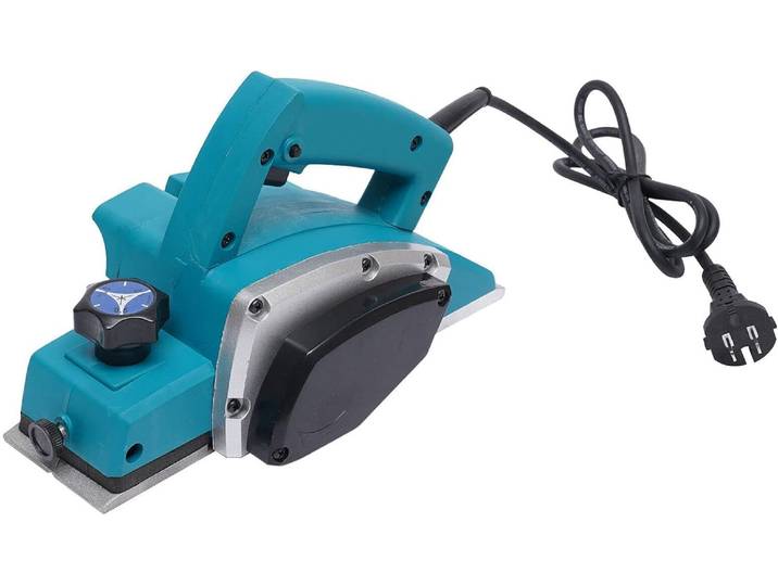 Raboteuse à bois électrique 800 W, raboteuse à bois portable, raboteuse à main électrique, raboteuse avec guide pour menuisiers pour poncer et couper le bois