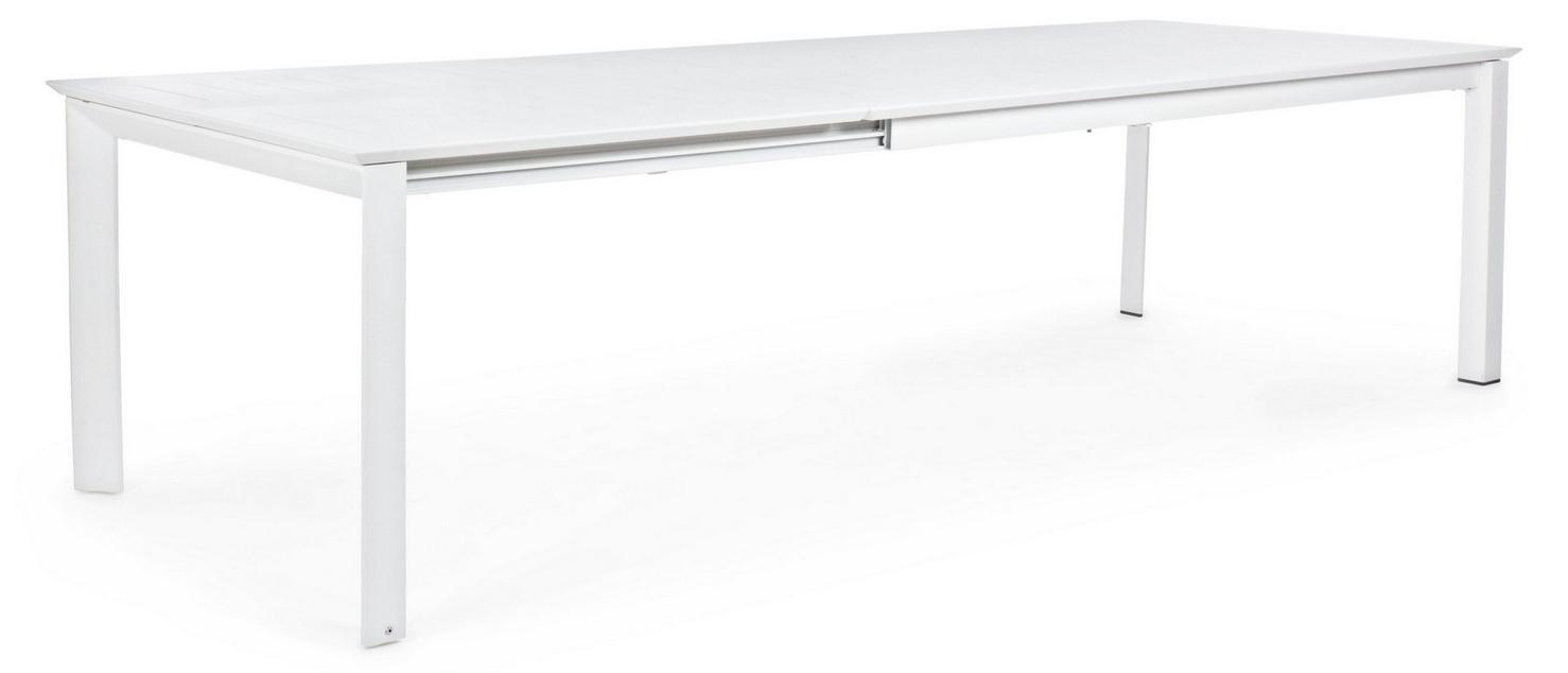 Ausziehtisch Konnor 200-300x110x76 Aluminium Weiß