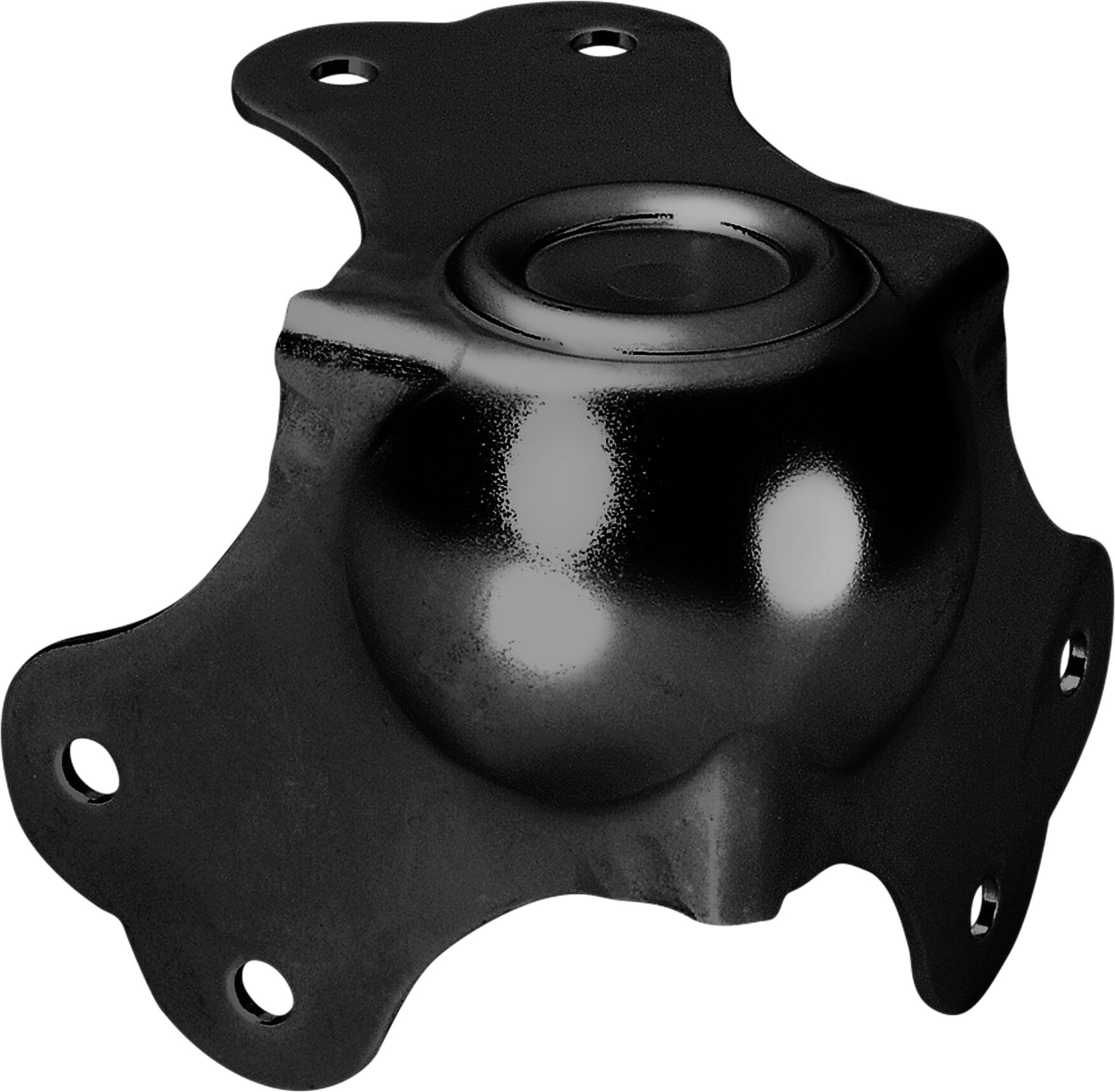 Adam Hall Hardware 4102 Blk - Große Kugelecke Mit Mulde Galvanisiert, Schwarz