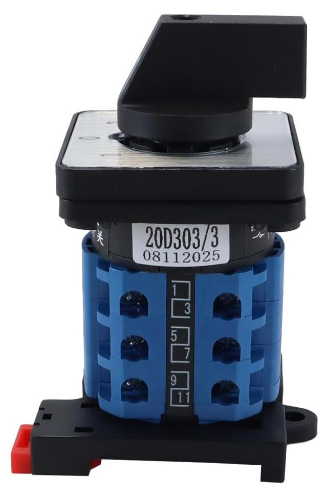 Dripio 3-standen schakelaar LW26-20D303/3, 20A, 550V, voor montage op DIN-rail