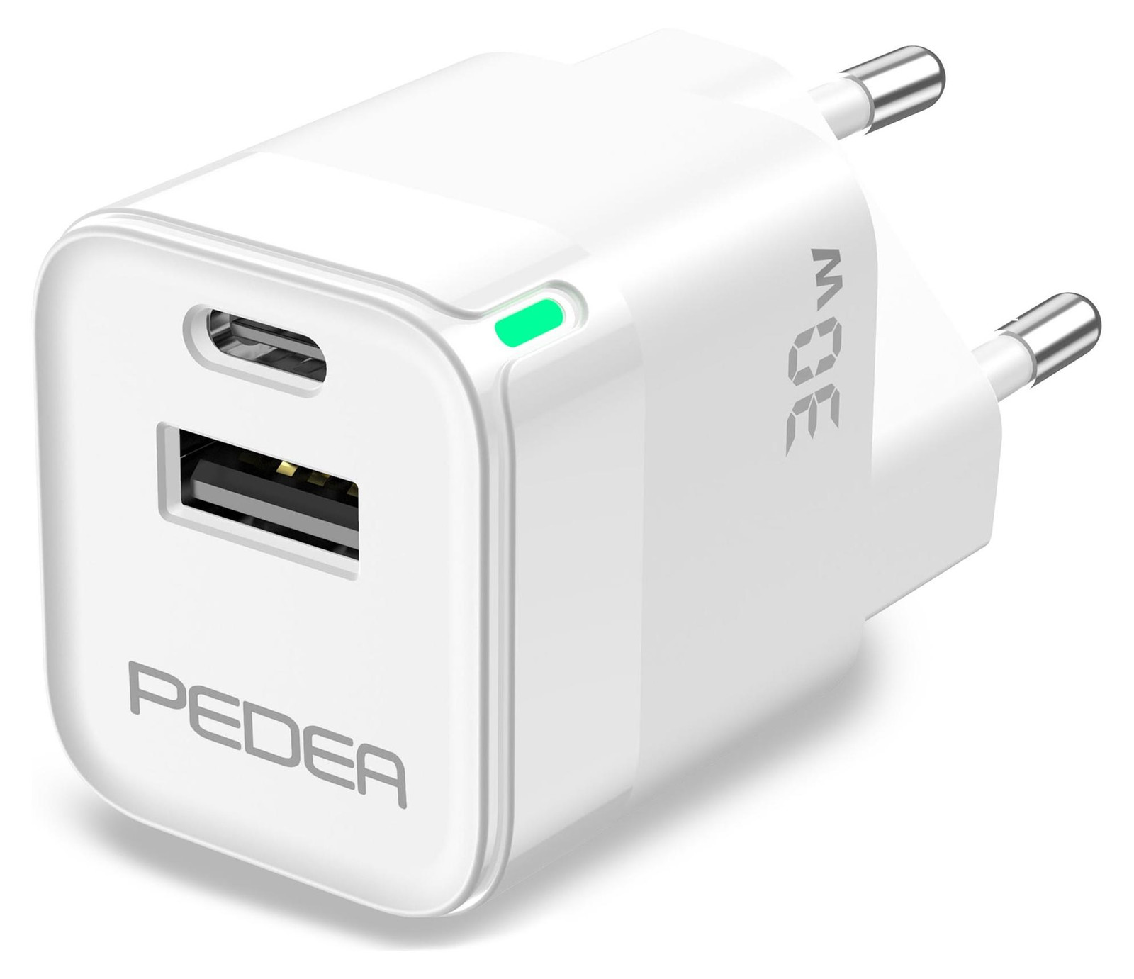 PEDEA Dual Mini Reisadapter 30W, wit