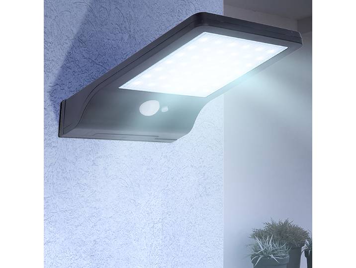 Lampe solaire 36497 11 x 3 x 19cm Transparent/Noir