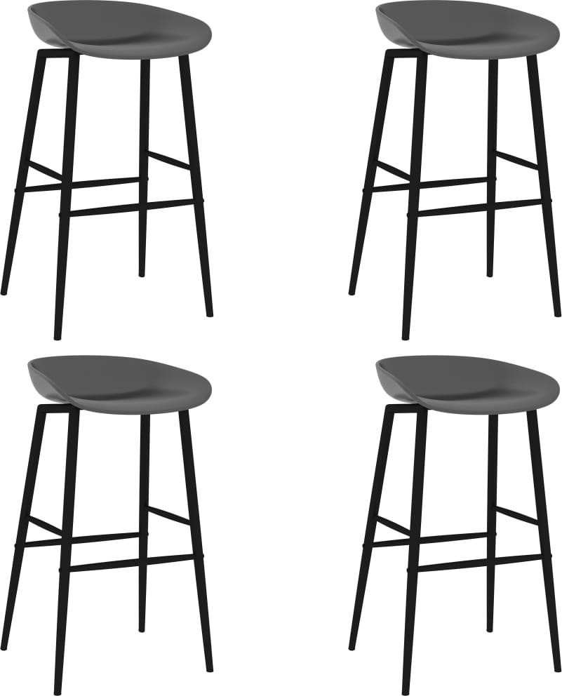 Syfax Set van 4 Barstoelen - Grijs