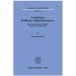 Beckmann:Compliance: Kritik des Integri, Fachbücher von Richard Beckmann