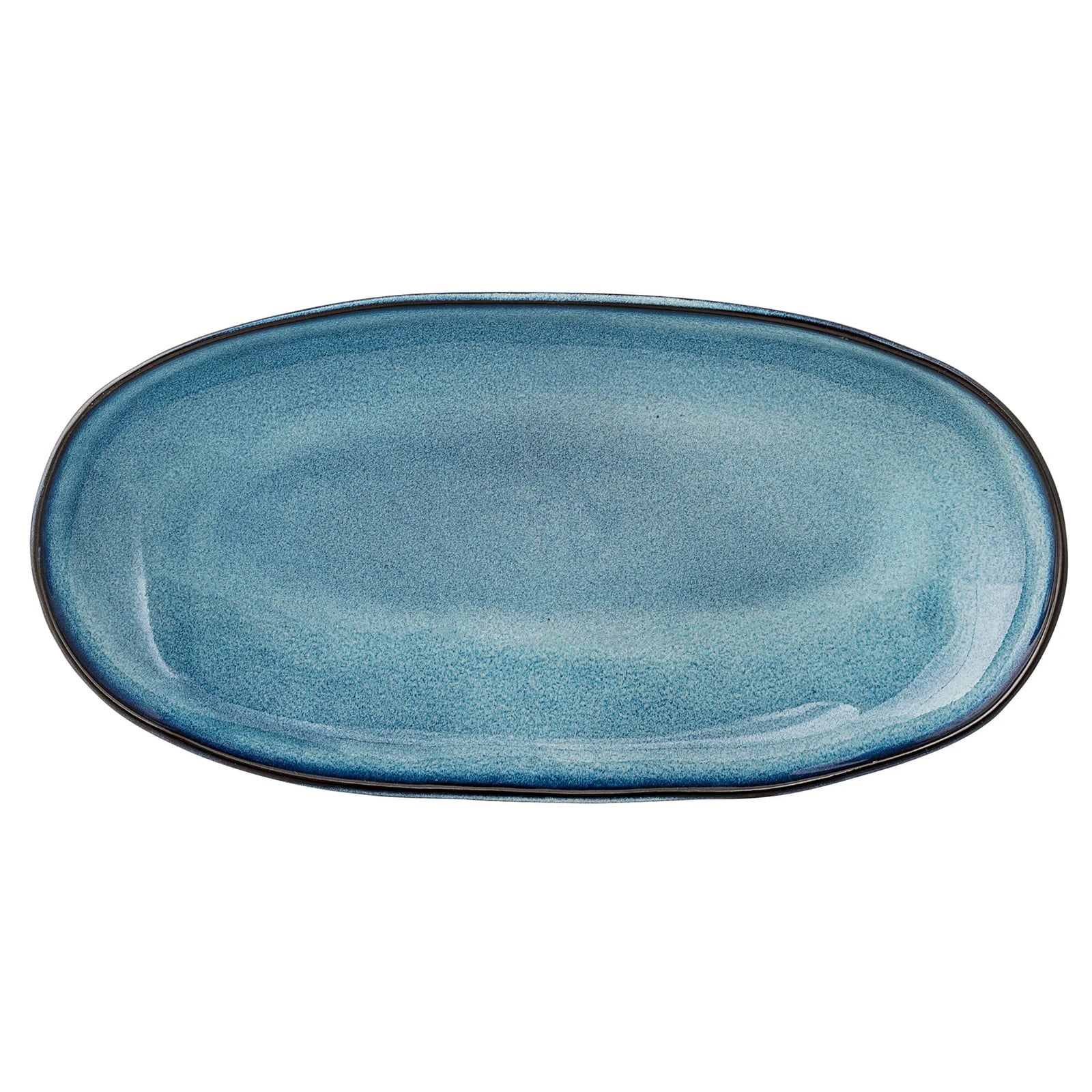 Bloomingville Sandrine serveerschaal middel blauw keramiek