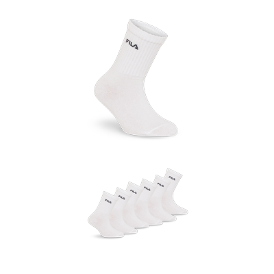 Socken FILA, Herren, Gr. 27-30, weiß, Baumwollmischung, Socken Socken, breites Rippenbündchen, Cotton-Mix, Unisex
