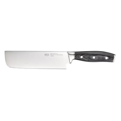 Kochmesser RÖSLE "Nakirimesser WOLFGREY, 18 cm, Griff Pakka", silberfarben, Klingenlänge 18cm, X50 CrMoV15 Klingenstahl, Kochmesser, Kochmesser