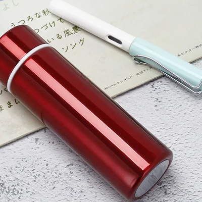 Uplifted Trends Mini Thermos Bottle Stainless Steel Travel Coffee Flask red