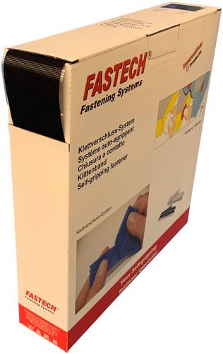 FASTECH B50-SK-ETN32CB25 Klettband zum Aufkleben Hotmelt Mikrohaken (L x B) 25m x 50mm Schwarz 25m