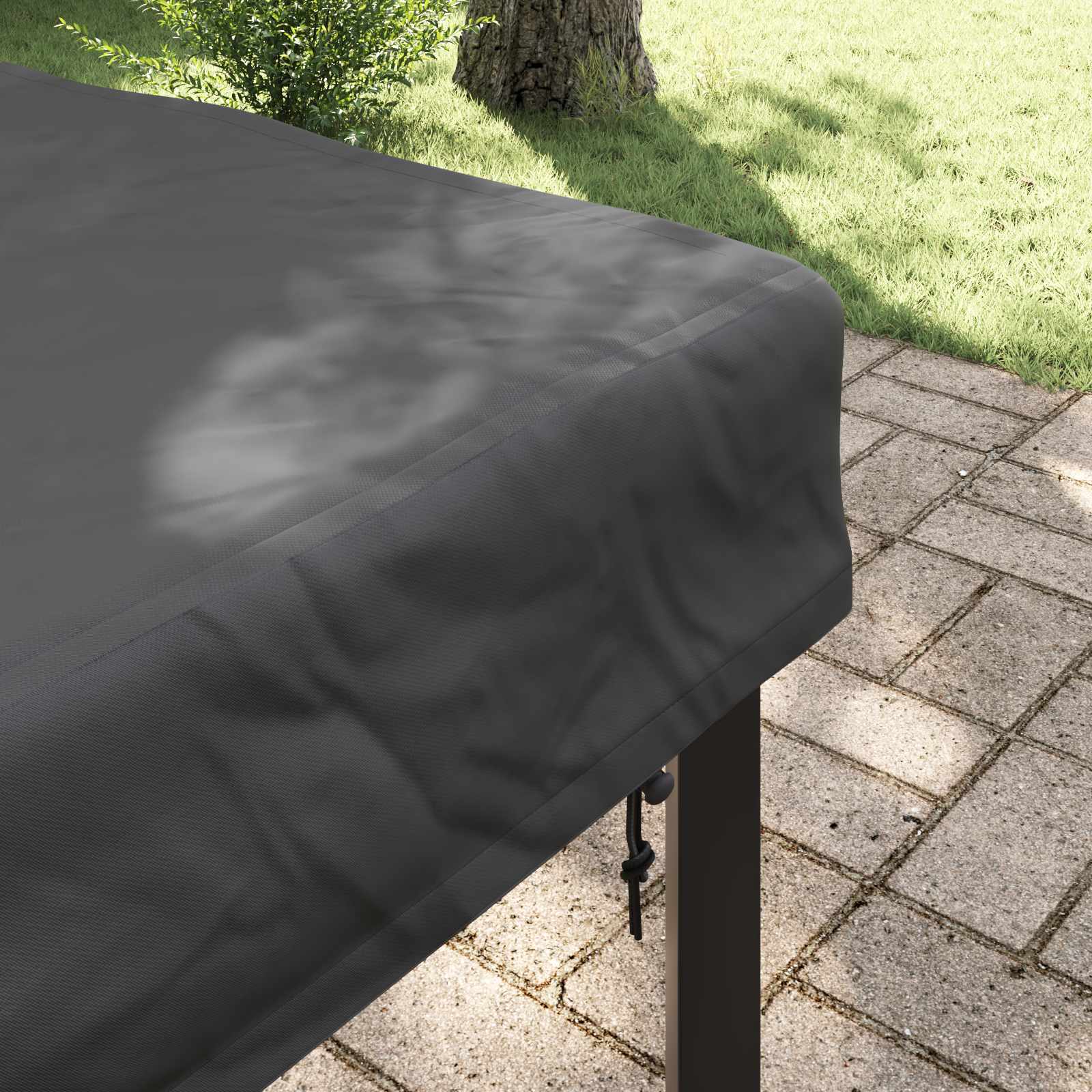 vidaXL Housse de Table 62 x 62 x 15 cm Tissu Oxford 600D Carré Noir