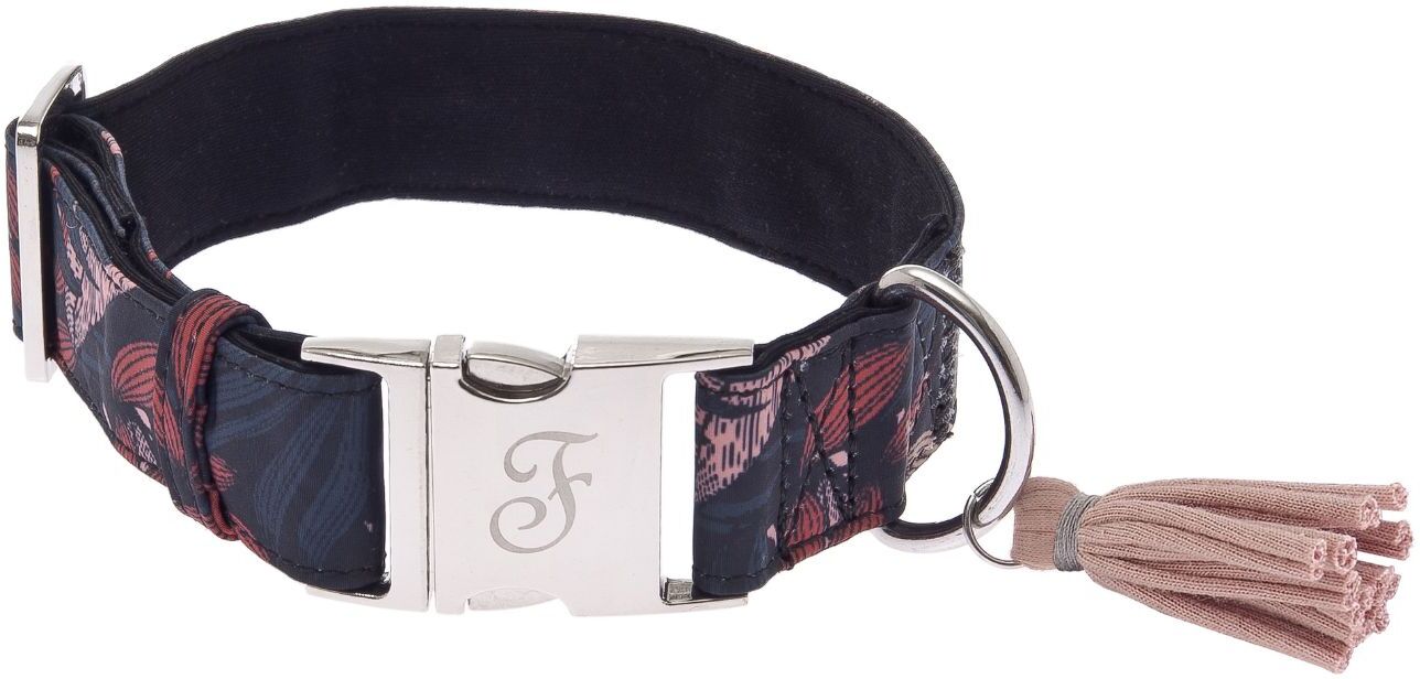 Ferribiella Collare Kami Regolabile per Cani Nero S 2,5x22-35cm