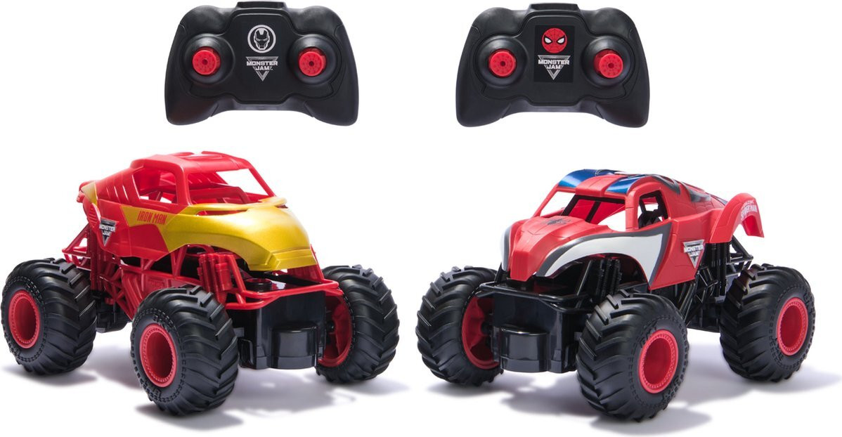 Monster Jam Spider-Man en Iron Man RC Monster Truck set 1:24