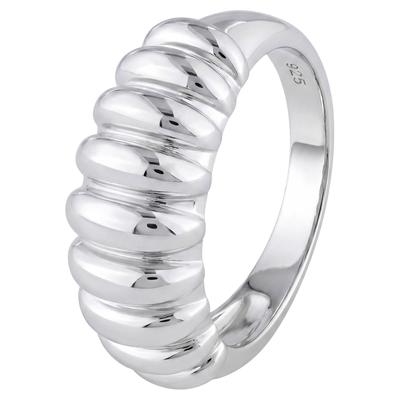 Silberring JOBO "Statement Ring" Gr. 52, silber (silber 925), Fingerringe, Damen, 52, Silber 925 (Sterlingsilber), Silberring, 925 Silber rhodiniert