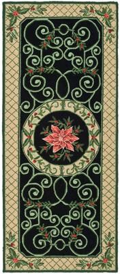 SAFAVIEH Handmadae Chelsea Alysa Holiday Poinsettia Wool Rug