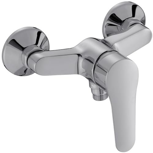 Jacob Delafon July E16029-4-CP Eengreepsmengkraan voor de douche met keramische cartridges en terugslagklep