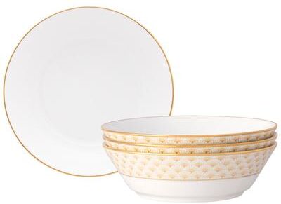 "Noritake Trocadero Gold Set of 4 Soup Bowls, 7"", 22 oz."