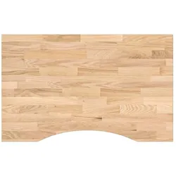 vidaXL Schreibtischplatte Unbehandelt 80x50x2,5 cm Massivholz Eiche