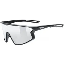 Uvex, Unisex, Sportbrille, Skyryse (Black Matt, Mirror Silver), Schwarz