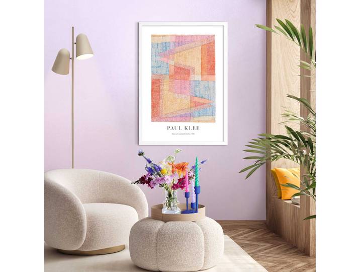 Bild mit Rahmen REINDERS Paul Klee Triangles , orange (farbe bild(er): orange), B:50cm H:70cm T:2,2cm, Holzwerkstoff, Bilder, Bild mit Rahmen