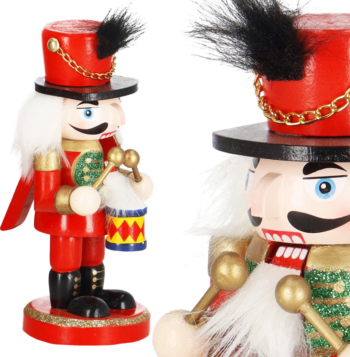Springos Notenkraker Kerst Houten Soldaat Multicolor Hoogte: 15,5 cm